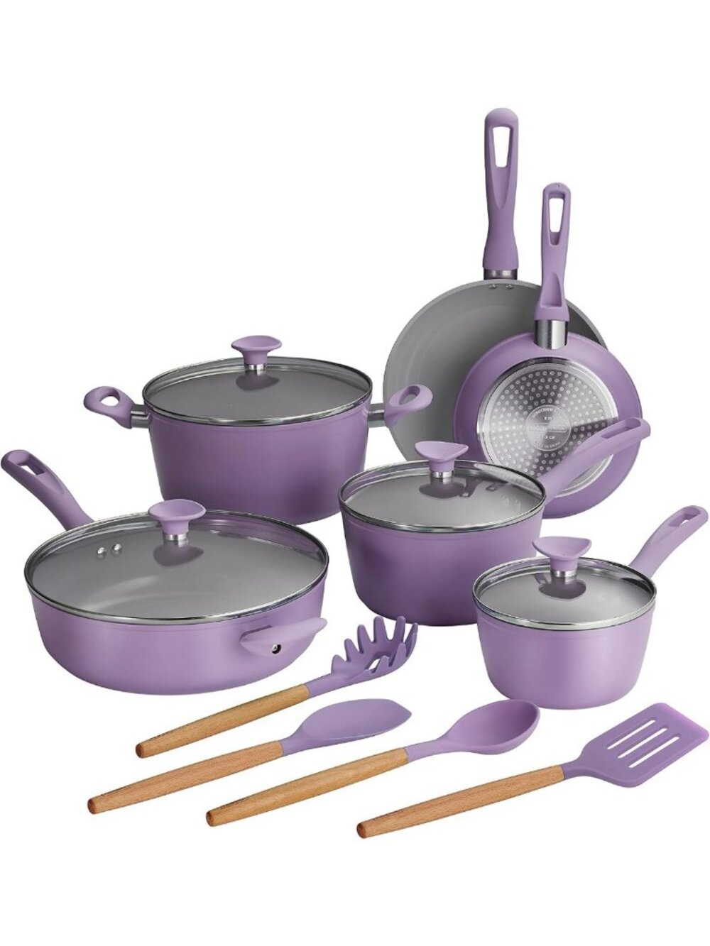 14-Pc Non-Stick Ceramic Cookware Set with Lids | Durable, Easy-Clean Pots & Pans